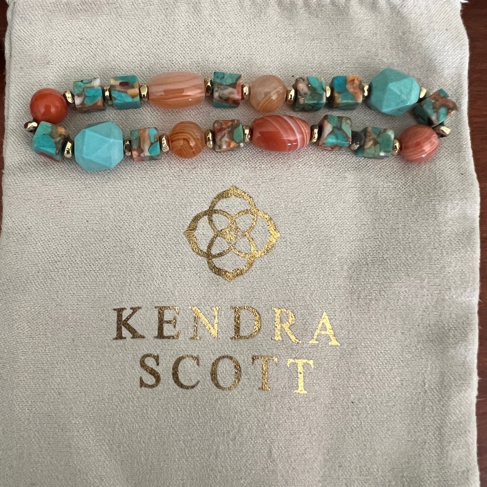 Kendra Scott Turquoise and Red Beaded Bracelet